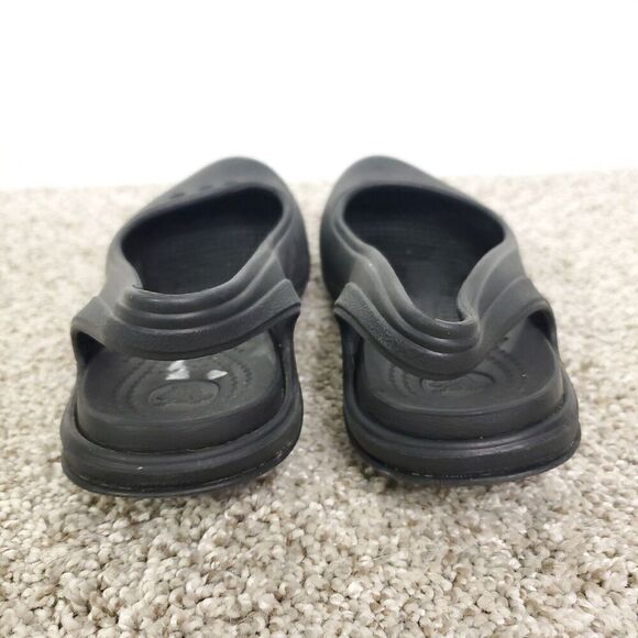 Crocs Shoes Womens 6 Flats Slingback Rubber Cutout Round Toe Lightweight Black - Picture 5 of 10